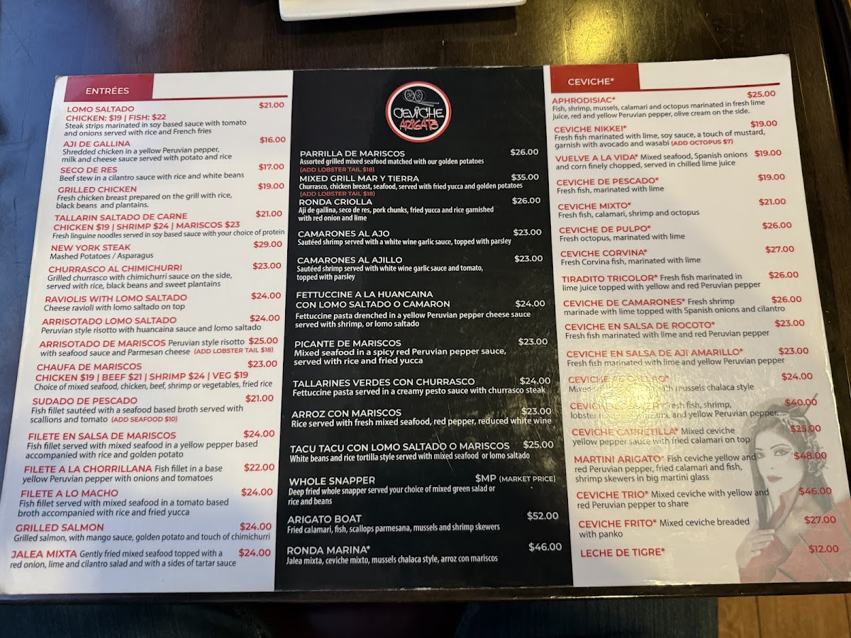 Ceviche Arigato Menu - Image 2